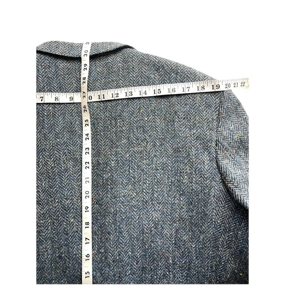 Donelgal Tweed Irish Wool Blazer Men 42R Herringbone Sports Coat Wellington